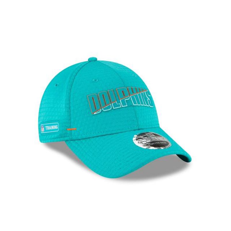 NFL Miami Dolphins Official Summer Sideline Stretch Snap 9Forty Snapback (LFT0171) - Blue New Era Caps